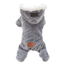 Winter Pet Dog Coat with Wool Lining Stylish Polyester Jumpsuit