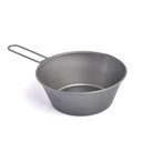 Lightweight Titanium Camping Bowl with Foldable Handle