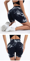 High-Waisted Seamless Tie-Dye Butt Lift Leggings for Women