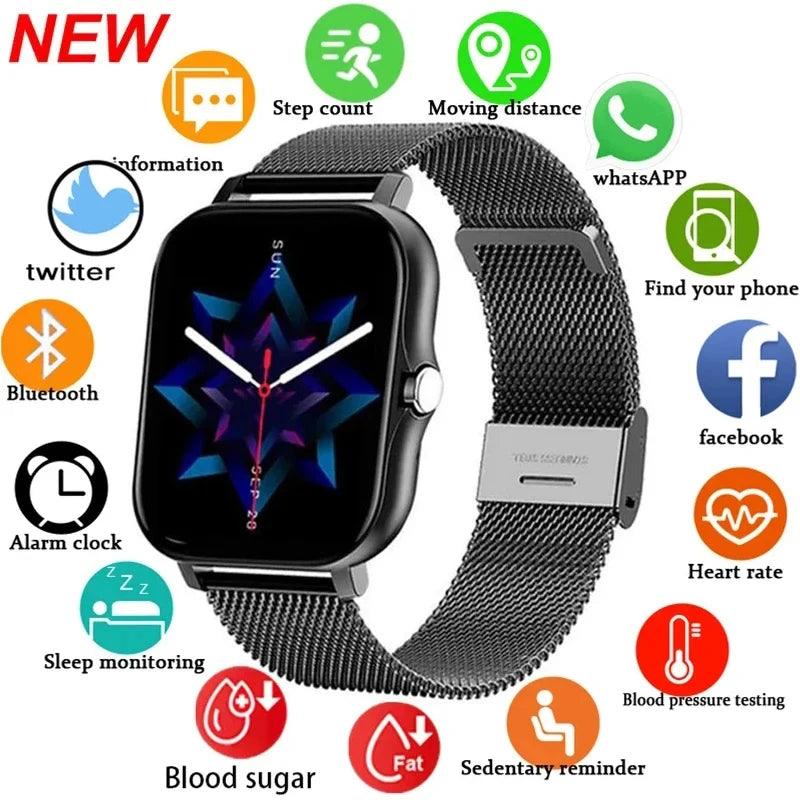 Full Touch Smartwatch with Blood Oxygen Monitoring - Bluetooth Calls & Fitness Tracking  OurLum.com   