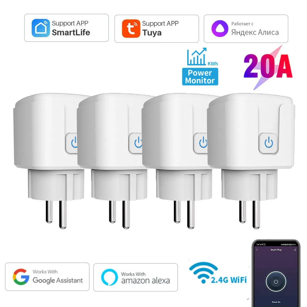 Smart Life EU Smart Plug with Power Monitoring and Voice Control  ourlum.com   