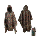 3-in-1 Waterproof Rain Poncho Lightweight Hooded Coat