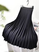 Luxury Pleated Skirt for Women: Sophisticated High Waist Fashion