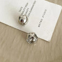 Vintage Stainless Steel Water Drop Hoop Earrings Classy Style