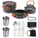 Lightweight Aluminum Camping Cookware Set for 2-3 People