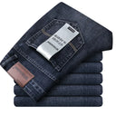 Wthinlee Brand Straight Stretch Classic Blue Black Men's Jeans