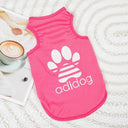 Cool Summer Dog Vest for Small Breeds: Breathable Thin T-Shirt for Pets  ourlum.com rose red XS 