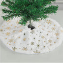 Elegant Faux Fur Christmas Tree Skirt with Sequins