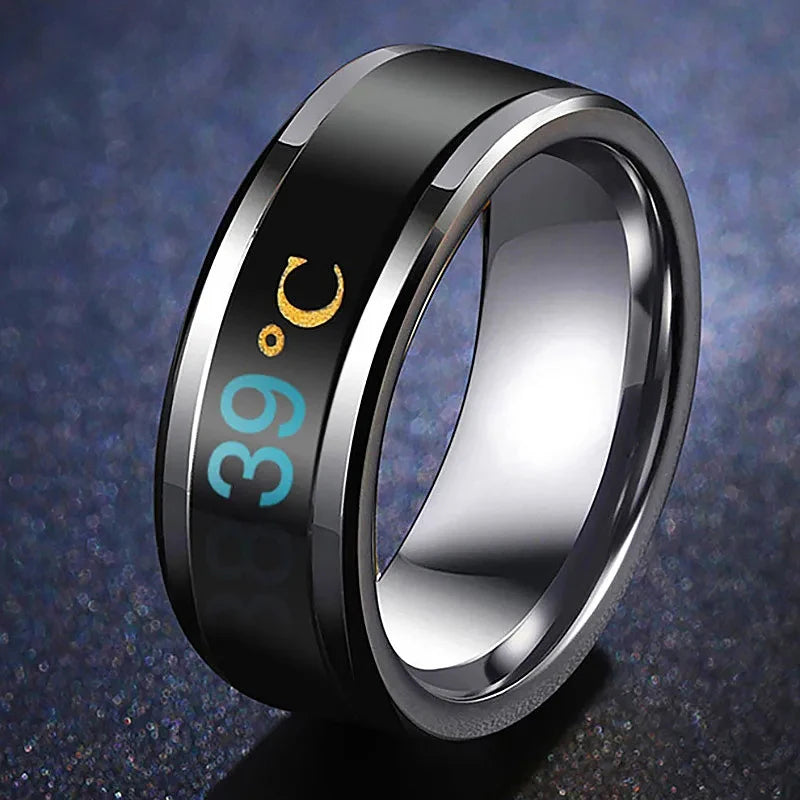 New Intelligent Sensor Temperature Letter Ring 2023 Fashion Gifts