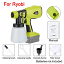 Cordless 800ML Electric Paint Sprayer For Makita Dewalt Milwaukee Bosch