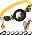 ATUBAN Reflective Cat Collar with Airtag Holder & Bell for Cats  ourlum.com Yellow  