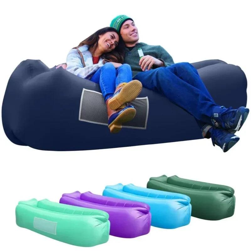 Inflatable Lounger - Best Air Lounger Sofa for Camping, Hiking - Ideal Inflatable Couch for Pool- Perfect Inflatable Beach Chair