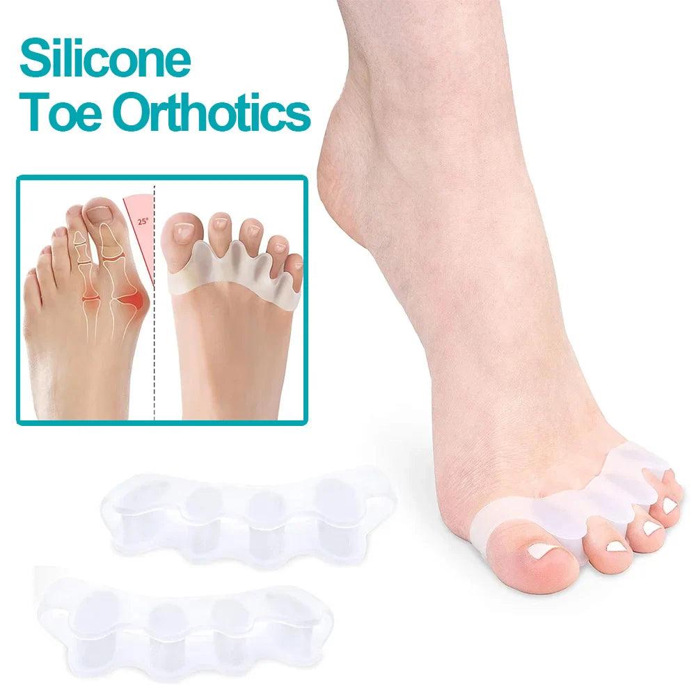 1 Pair Silicone Toe Spacers for Proper Alignment of Toes, Bunion and Hammer Toe Straighteners for Running and Yoga Practice  ourlum.com   