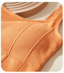 Seamless Crop Tops for Women with Built-In Bra Support