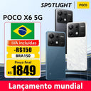 [Lançamento mundial] POCO X6 5G Snapdragon 7s Gen 2 120Hz Flow AMOLED Tela Smartphone Câmera Tripla de 64 MP com OIS NFC 67W