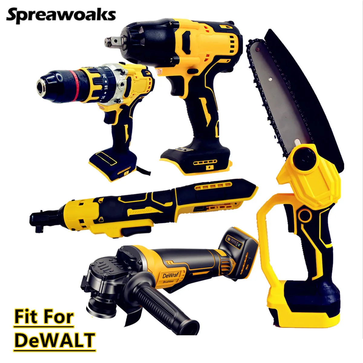 Dewalt 20V Cordless Power Tools: Chain Saw, Grinder, Wrench & More!