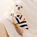 Chic Striped Winter Pet Sweater: Stylish & Cozy Knitted Cardigan for Dogs & Cats  ourlum.com   