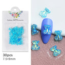 4.5g Acrylic Flower Nail Art Decoration Mixed Size White Rhinestones Silver Gem Manicure Tool Accessories For DIY Nail Design  ourlum.com 30Pc-MNX05  