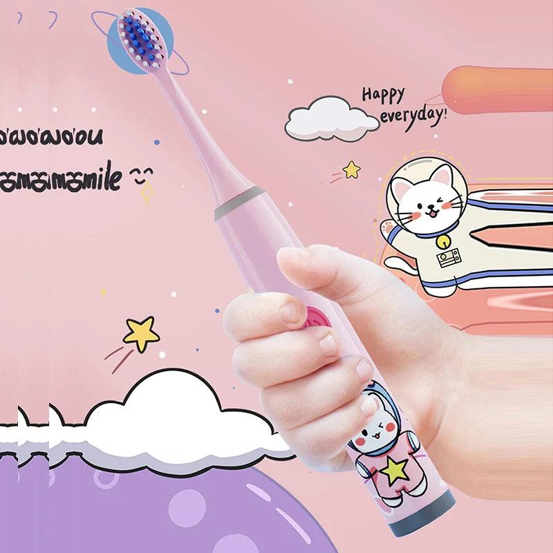 Fun Cartoon Electric Toothbrush for Kids - Battery-Free Dental Care Solution  ourlum.com   