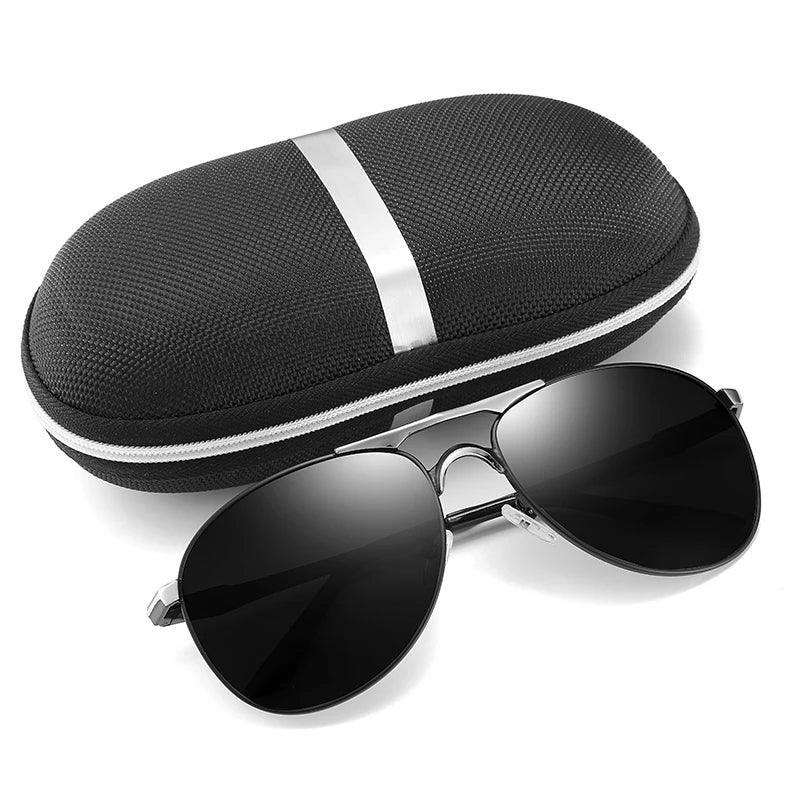 Stylish UV400 Polarized Metal Pilot Sunglasses for Men and Women - Vintage Fashion Eyewear for Driving and Outdoor Activities