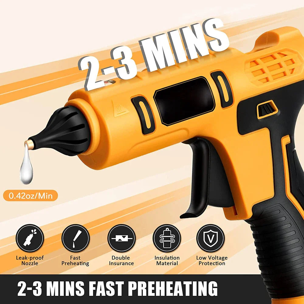 Cordless Electric Hot Glue Gun for Dewalt Fast Heating Tool