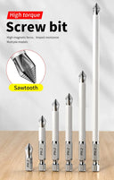 6 PCs Non-Slip Magnetic Cross Head Household Electric Driver Screw Set - High Hardness Hand Drill Bits for Electric Screwdrivers