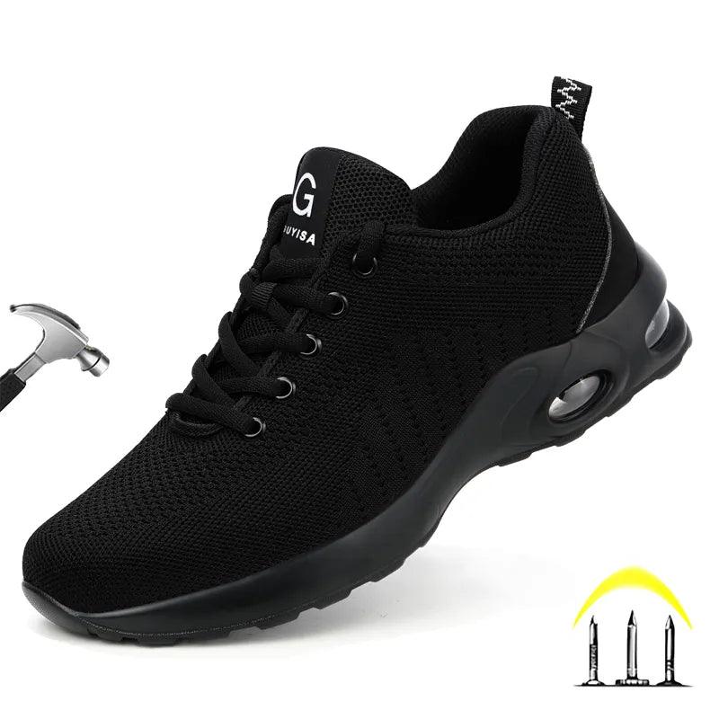 Air Cushion Steel Toe Safety Sneakers: Stylish Work Shoes  ourlum.com   