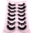 7/8/9/10Pairs Eyelashes Makeup Soft Fluffy 3D Mink False Eyelashes Thick HandMade Volume Mink Lashes Faux Cils Natural Fake Lash  ourlum.com Black 7pairs-AT-17  