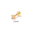 1PCS Piercing Earrings 925 Sterling Silver Stud Earring Bling Zircon