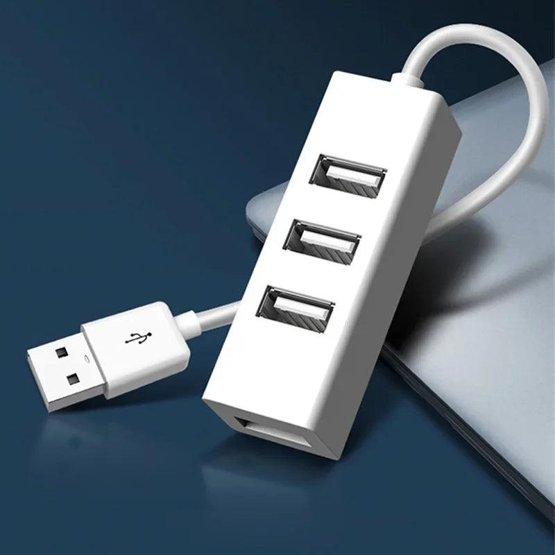 4-Port USB 2.0 HUB with Power Supply - High-Speed Data Transfer and Portable Design  ourlum.com   