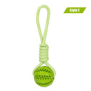 Dog Treat Balls Interactive Rope Rubber Toys for Small Dogs