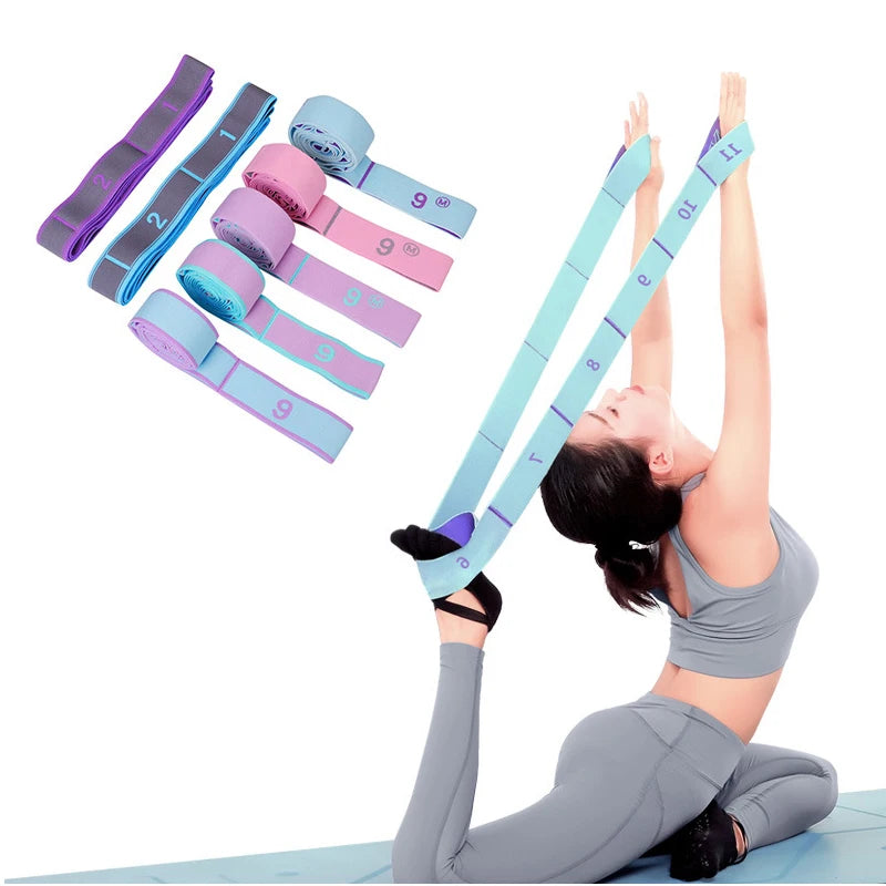 Segmented Elastic Yoga Resistance Bands for Adults and Children