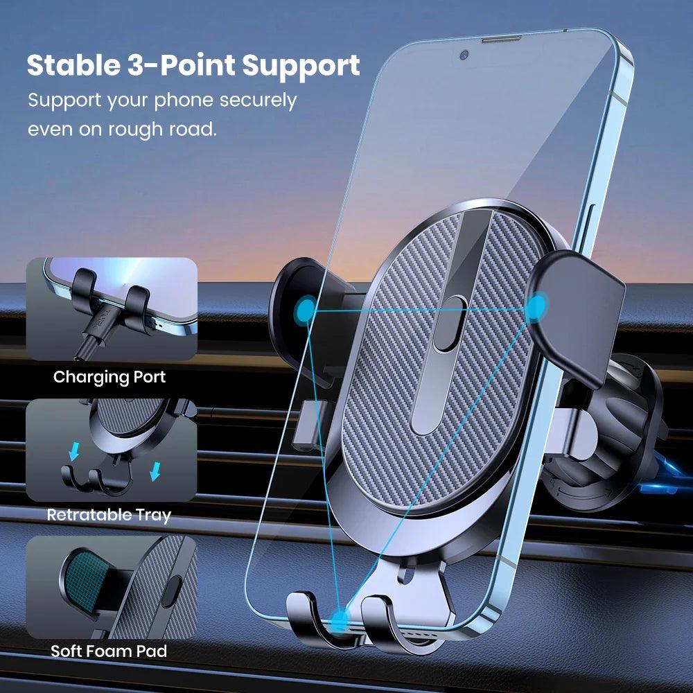 Car Air Outlet Phone Holder: Secure Universal One-Handed Operation  ourlum.com   