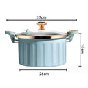 8L Korean Enamel Micro Pressure Soup Pot Non Stick Stewing Pot