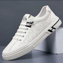 Men Sneakers 2024 Autumn New Embossed Breathable White Shoes