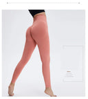 Seamless High Waist Nude Yoga Pants Women's Hip Lifting Fitness