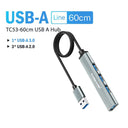 Lemorele USB Hub: High-Speed 4 Port Splitter for  Macbook  ourlum.com USB-A -60cm  