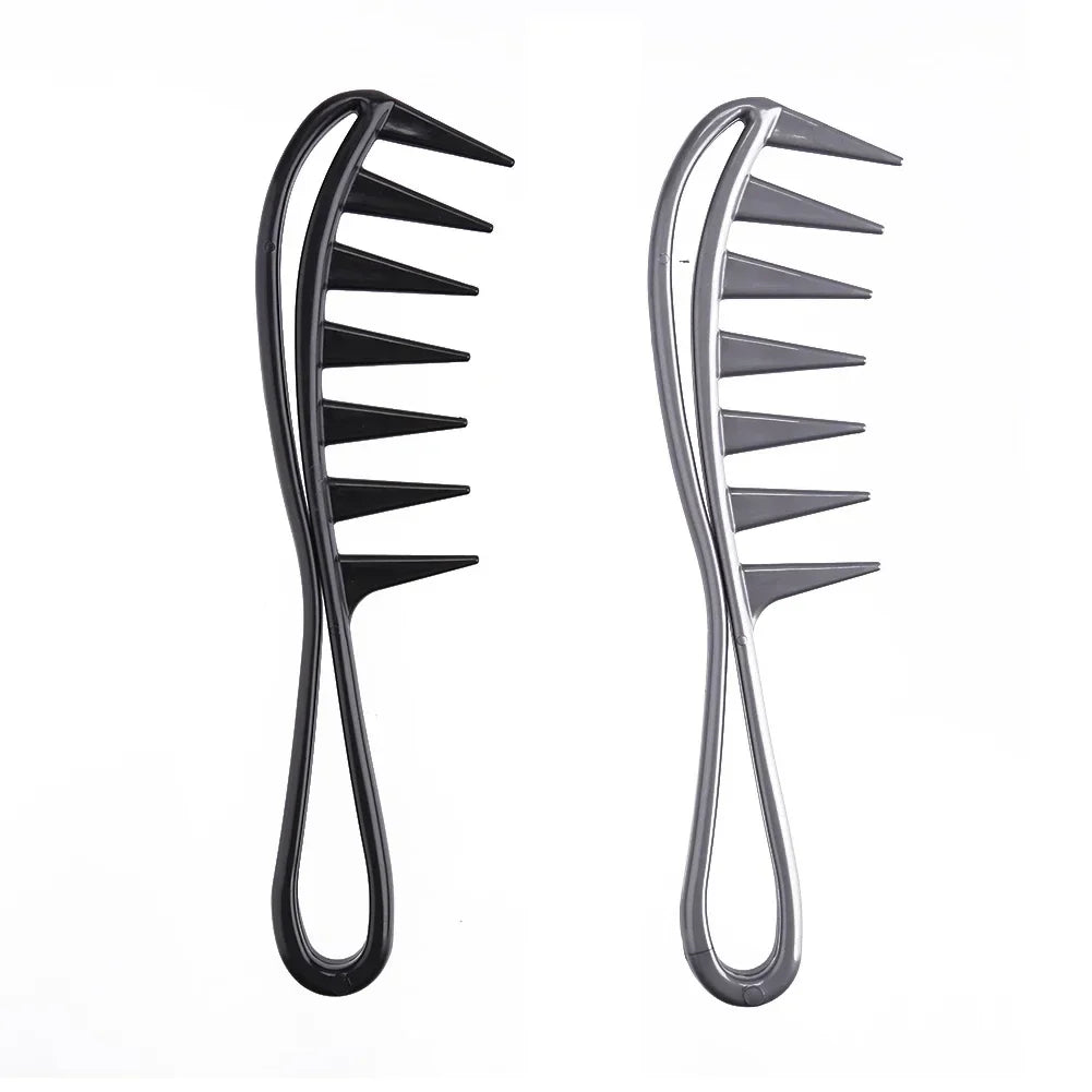 Wide Tooth Plastic Comb Curly Hair Salon Hairdressing Comb Massage for Hair Styling Tool for Curl Hair  ourlum.com   