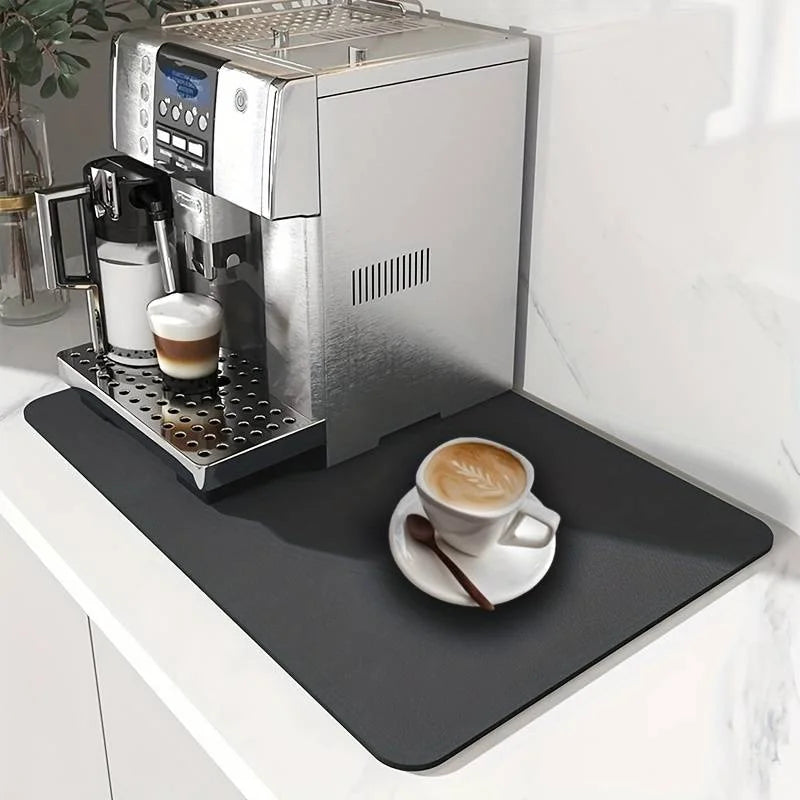 1pc Coffee Mat Coffee Bar Accessories Absorbent Dish Drying Mat For Kitchen Counter Microfiber Fit Under Coffee Machine Coffee