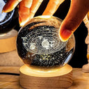 Gift Festival USB LED night light, Galaxy Crystal Ball lamp, 3D planet moon lamp, home decoration  ourlum.com   