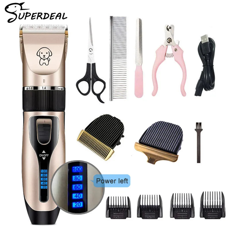 Cordless Pet Hair Clippers: Professional Grooming Kit for Pets  ourlum.com   
