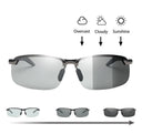 Men Photochromic Polarized Sunglasses Change Color UV400 Eyewear