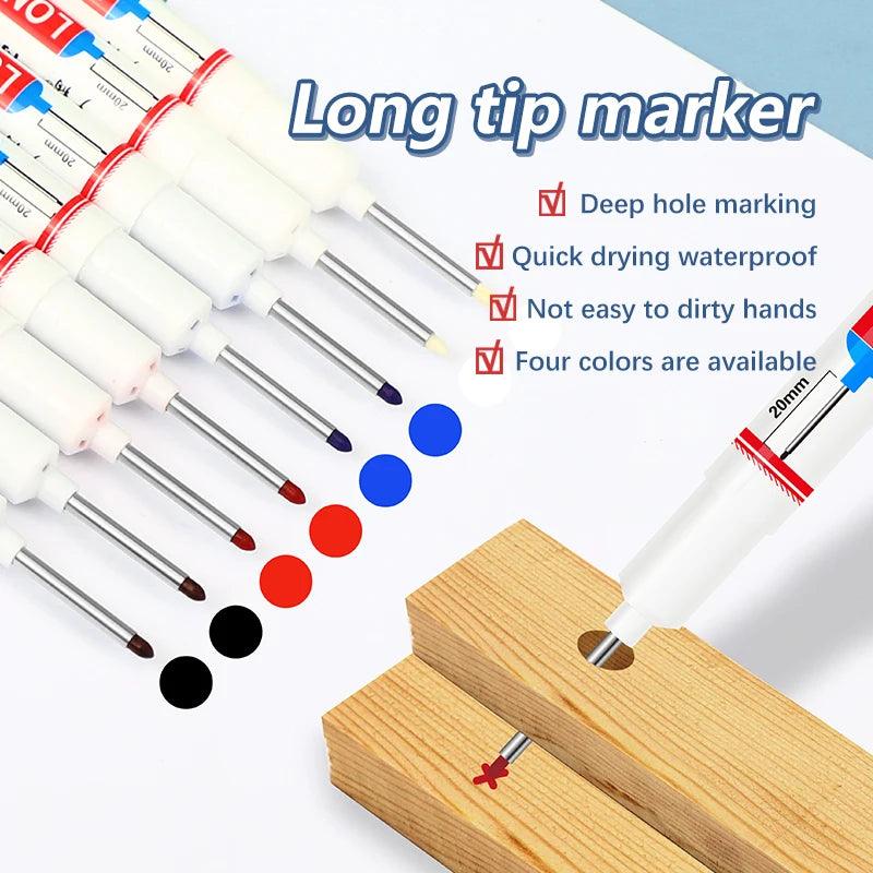 Versatile Waterproof Permanent Markers Set with Deep Hole Nib Heads for Multi-Purpose Crafting  ourlum.com   