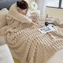 Winter Warm Blanket Skin-Friendly Striped Bedspread Throw