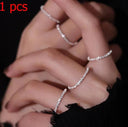 Sparkling Silver Gypsophila Bracelet Set Women’s Wedding Jewelry