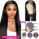 Premium Brazilian Human Hair Straight Wig with HD Lace