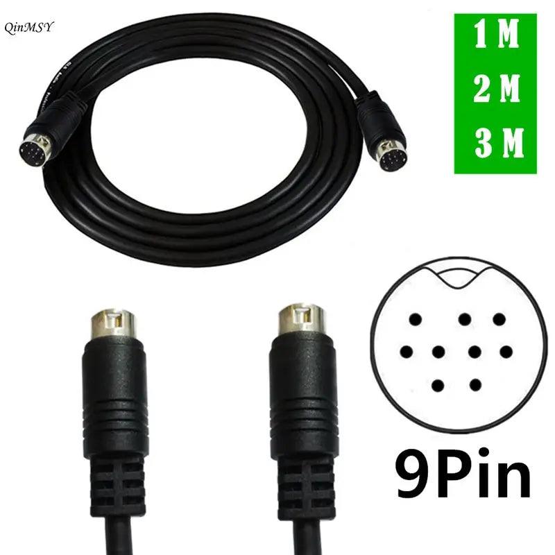 Mini Din 9-pin Male to 9-pin Male Audio Input Cable 1m 2m 3m Compatible Video Games, sound cards, audio equipment  ourlum.com 2m  