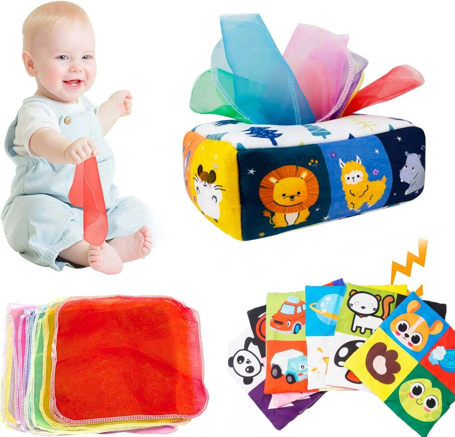 Magic Tissue Box Sensory Toy for Baby Learning & Play  ourlum.com   