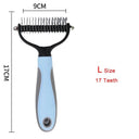 Professional Pet Deshedding Brush for Dogs and Cats: Reduce Shedding, Prevent Tangles, and Promote Blood Circulation  ourlum.com A Blue L  