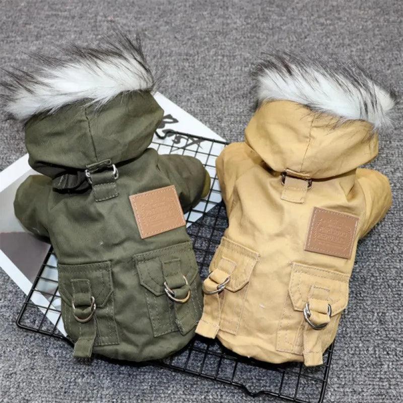 Dog Winter Coat Jacket for Small Medium Dogs - Warm Hoodie Chihuahua Yorkies Clothing  ourlum.com   